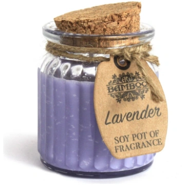 Sojas vaska svece stikla burciņā ( Lavanda)