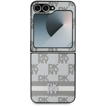 DKNY PU Leather Checkered Pattern and Stripe Case 