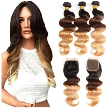 Ombre Cilvēku matu kūniņi Ombre Brazīlijas matu ķe