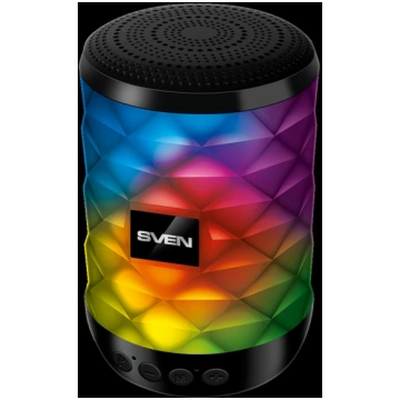 Speaker SVEN PS-55, black (5W, TWS, Bluetooth, FM,