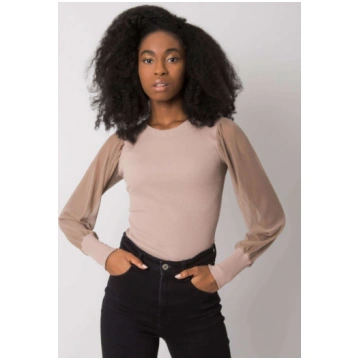 Dark beige blouse 'Sintija'