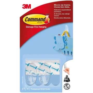 3M Āķis 3M Command, caurspīdīga krās., 2 gab