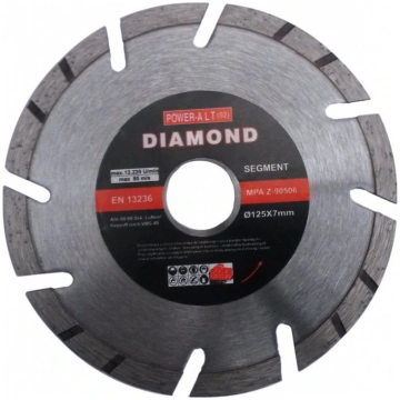 Segmentēts dimanta asmens betona griešanai 125 mm