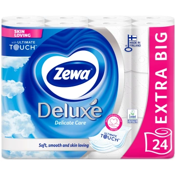 Tualetes papīrs Zewa Deluxe Pure, 3 sl, 24 gab