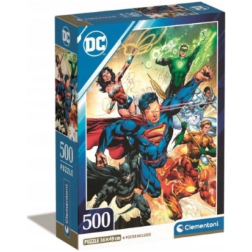 Clementoni Puzzle 500 Compact DC Comics Liga Spraw
