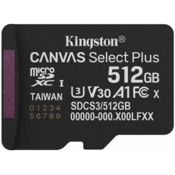 Atmiņas karte Kingston MicroSDXC 512GB Canvas Sele