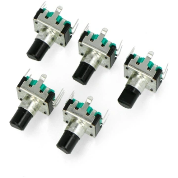 Encoder with button - 24 impulse 15mm - EC12 verti