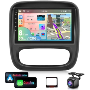 8 kodolu 6G + 128G 9 collu autoradio Renault Trafi