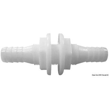 White nylon thru-hull fitting 19/20 mm (17.237.10)