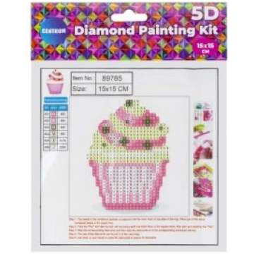 Dimanta mozaīka "CupCake" 15x15cm 89765 4030969897