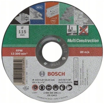 Bosch TARCZA TNACA O 115 X22 23 X1 0MM PROSTA 2609