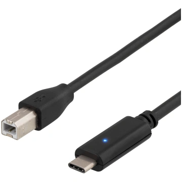 Kabel USB Deltaco USB-B - USB-B 2 m Czarny (USBC-1