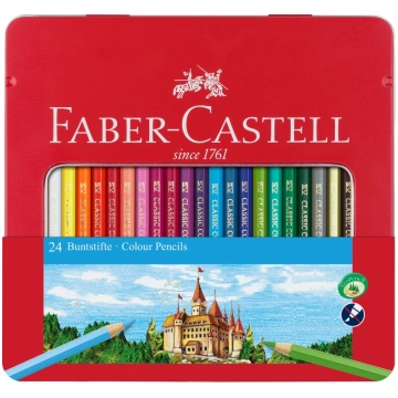Krāsainie zīmuļi Faber-Castell Classic, 24 krāsas,