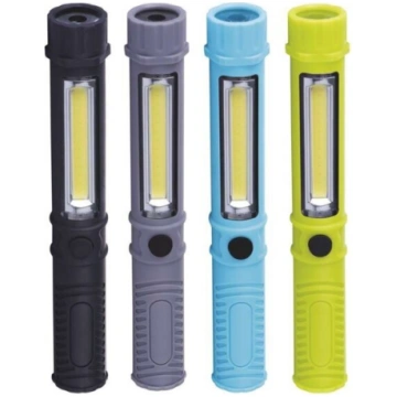 Rokas lukturis 3W COB LED + 1 LED, 3x AAA (baterij