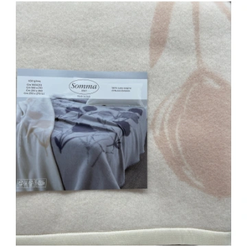 Somma Coperta per Letto Matrimoniale di Pura lana 