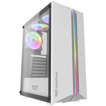 Darkflash DK151 LED computer case (white) + 3 RGB 