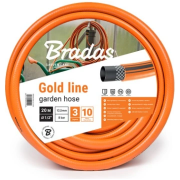 Dārza šļūtene GOLD LINE 3/4 "- 20m, ORANŽA BRADAS 