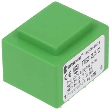 Transformer: encapsulated; 2.3VA; 230VAC; 6V; 6V; 