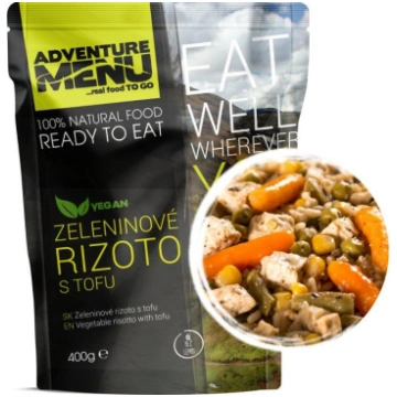 Vegetable risotto with tofu Adventure Menu