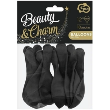 GoDan Balony pastelowe Beauty&Charm czarne 30cm 10