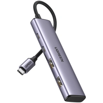 USB-C 3.0 4 porti (2xUSB-A + 2xUSB-C), 20 cm, pelē
