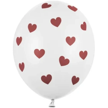 Balons - Sirsniņas, White Balloon Hearts, balts, 3