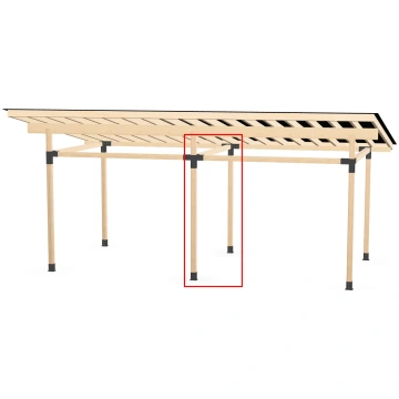 Nojumes pagarinājuma komplekts (95x95mm brusām) Mo