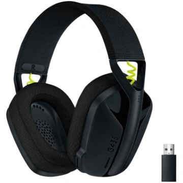 Bezvadu spēļu austiņas Logitech G435, melna krās