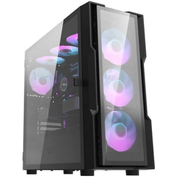 Darkflash DK431 Glass Computer Case + 4 fans (blac