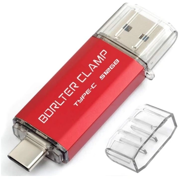 BorlterClamp C tipa USB zibatmiņas diskdzinis 512G