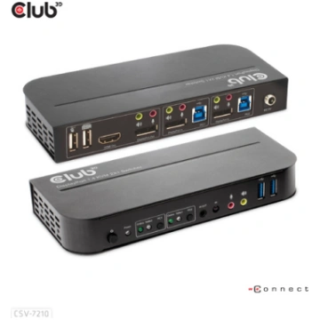 Club3D KVM Switch 4K60Hz 2x DP > HDMI oder DP/2xUS