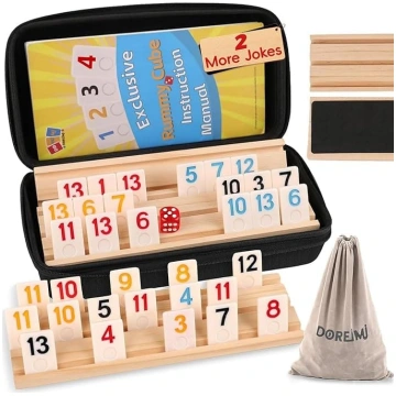 Doreimi uzlabotais Rummy kauliņu spēles komplekts 