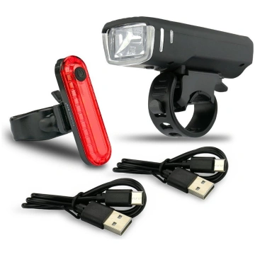 Falcon Eye Zestaw ladowalnych lamp rowerowych LED 