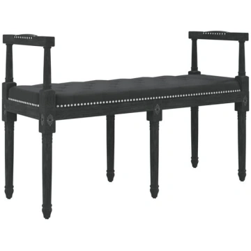 vidaXL sols, melns, 110x40x70 cm, samts
