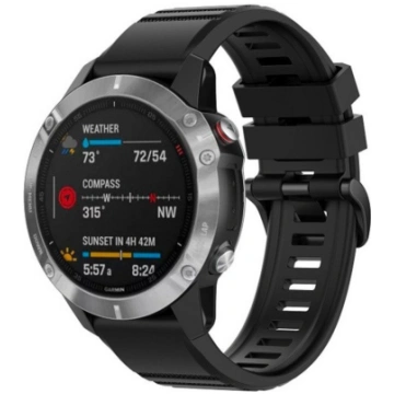 Fixed QuickFit silicone strap, 22 mm, black