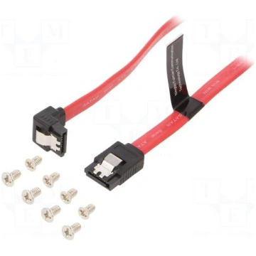 Cable: SATA | SATA plug,both sides | 0.5m | red | 