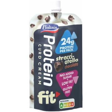 Biezpiena krēms Stracciatella Protein 200g, Baltai
