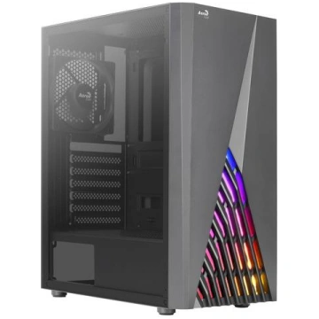 Aerocool DELTABKV1 ATX PC Case with RGB Front, Ful