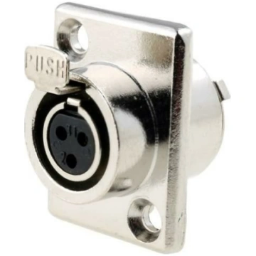Connector: XLR mini; socket; female; PIN: 3; solde