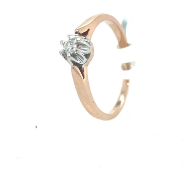 Zelta gredzens ar briljantu 0.06ct