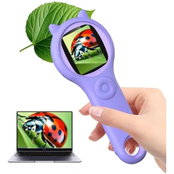Mikroskops bērniem, mini mikroskops ar 2 collu IPS