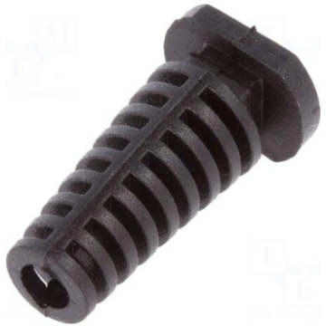Strain relief | Øhole: 4mm | black | Panel thick: 