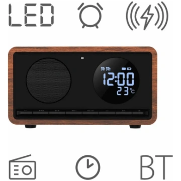 Bezvadu telefona lādētājs - pulkstenis Manta Rimin