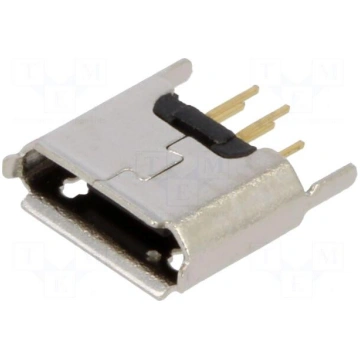 Connector: USB B micro | socket | THT | PIN: 5 | s