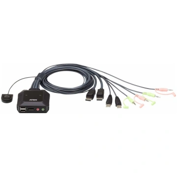 Aten CS22DP 2-Port Cable KVM Switch USB and Displa