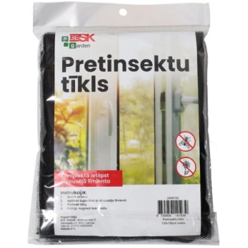 (163943) Pretinsektu tīkls 130x150cm melns Besk | 