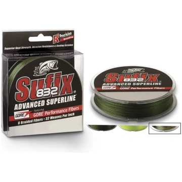Pītā aukla SUFIX 832 Braid Camo 120m 0,33mm 28,5kg