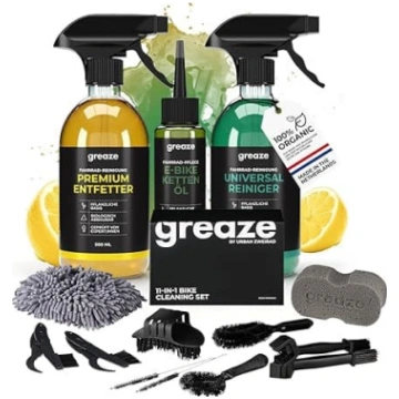 Greaze E-Bike Chain Oil Bicycle Cleaning Set - aug