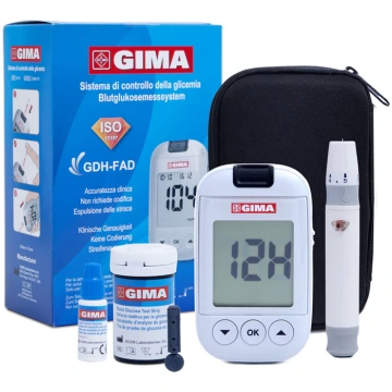 Complete glucometer kit with accessories, pen with