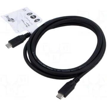 Cable | USB 4.0 | USB C plug,both sides | 2m | bla